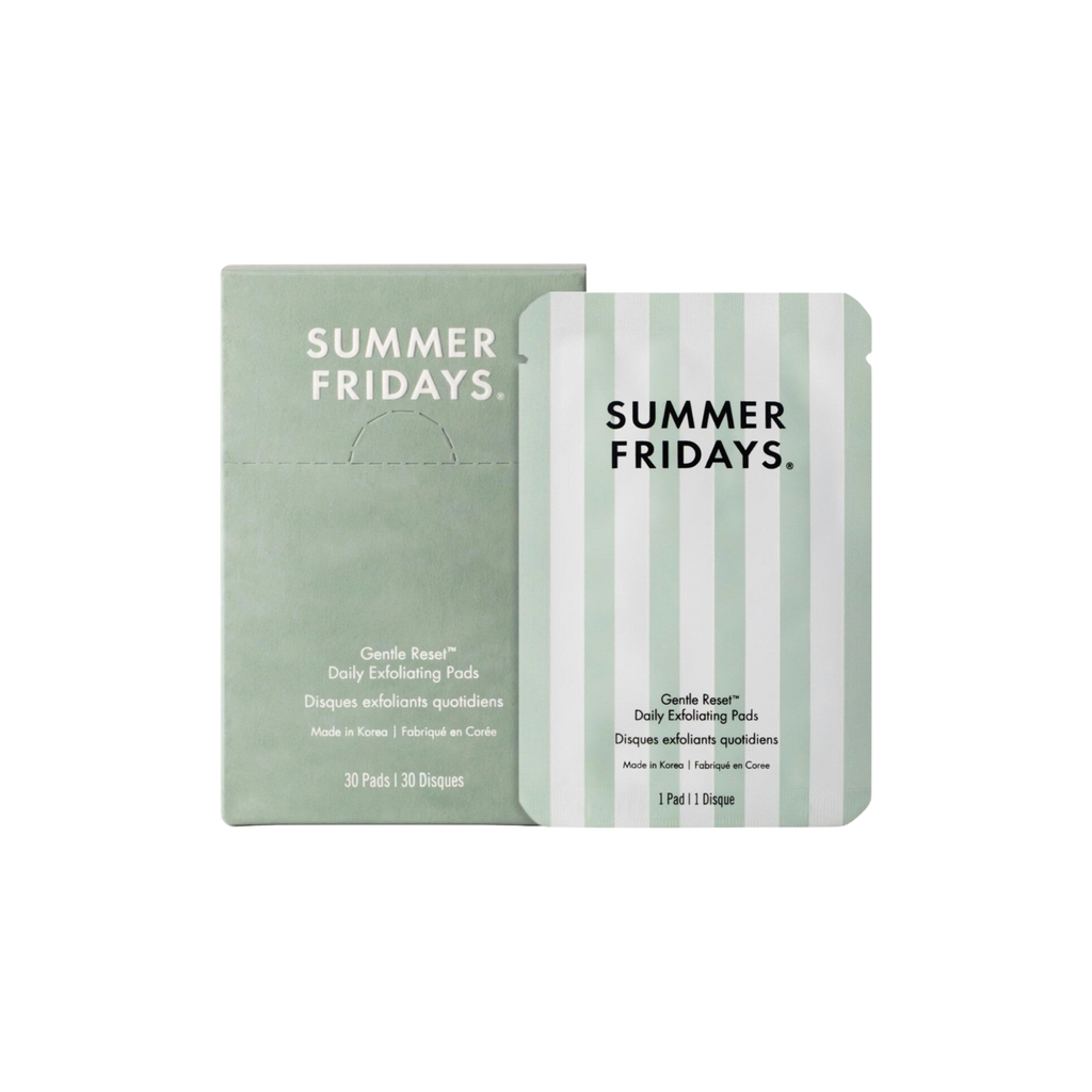 Summer Fridays Gentle Reset Daily Exfoliating Pads to Smooth + Minimize Pores with AHAs