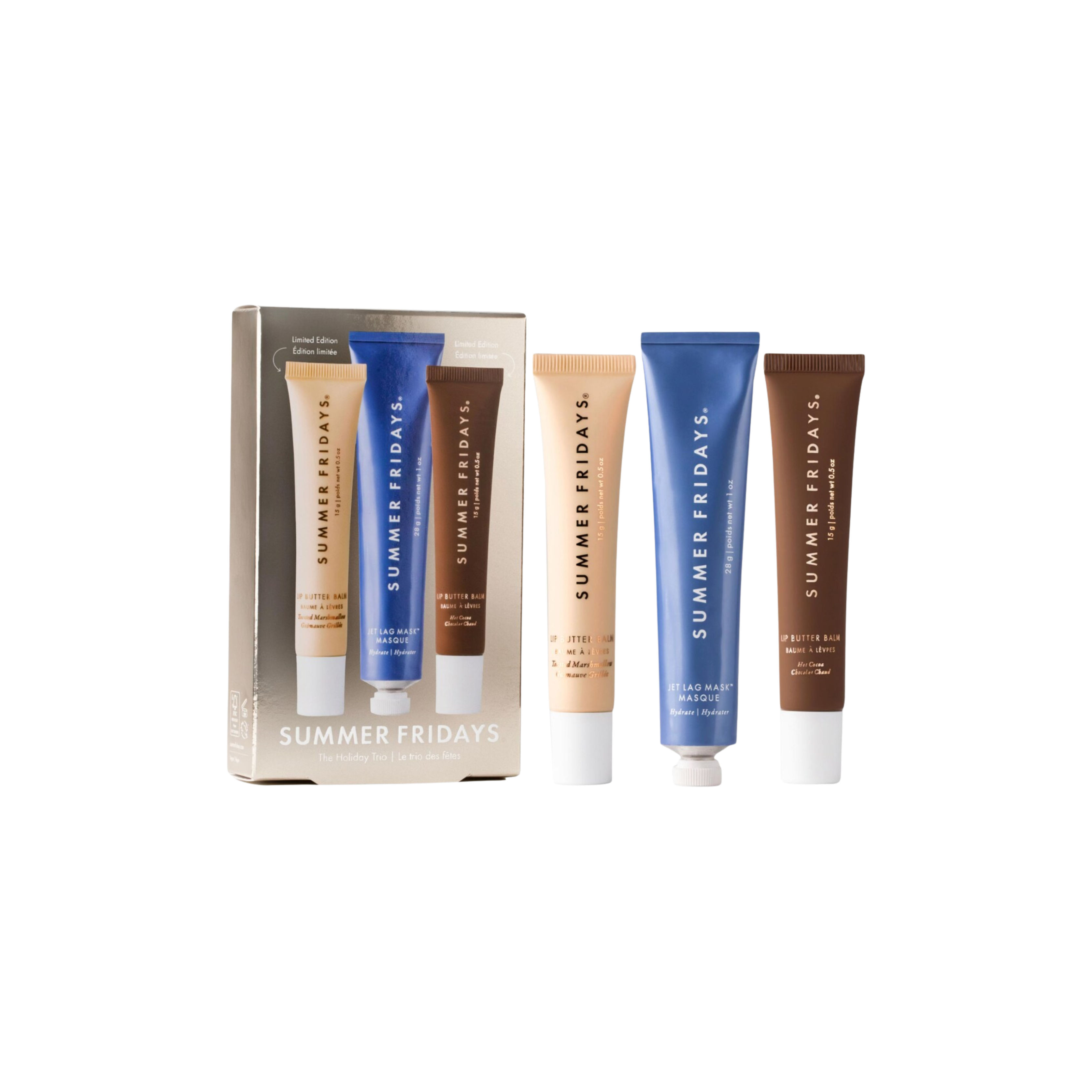 Summer Fridays The Holiday Trio Set with Lip Butter Balm in Hot Cocoa & Toasted Marshmallow