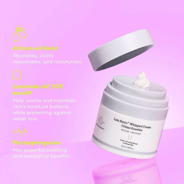 Drunk Elephant Lala Retro Whipped Cream Moisturizer with Ceramides