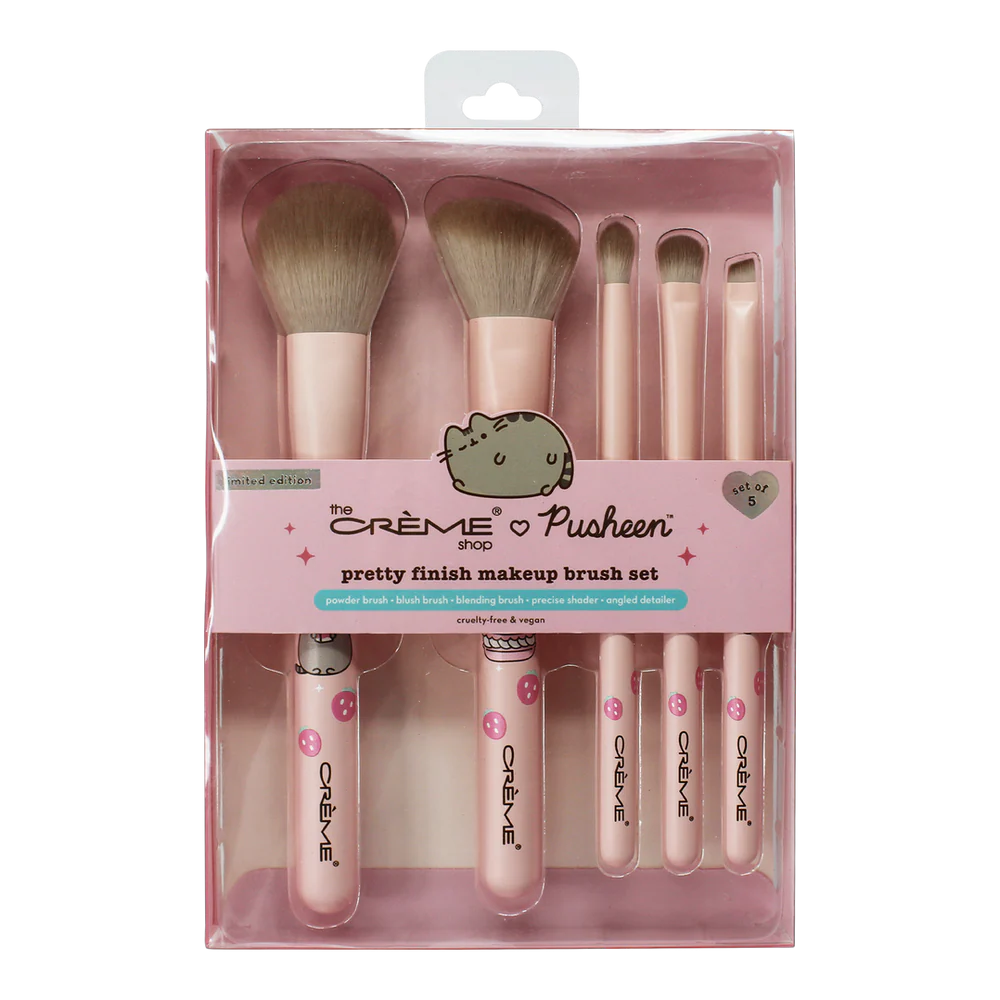 The Crme Shop Pusheen 5 Piece Makeup Brushes Sweet Strawberry