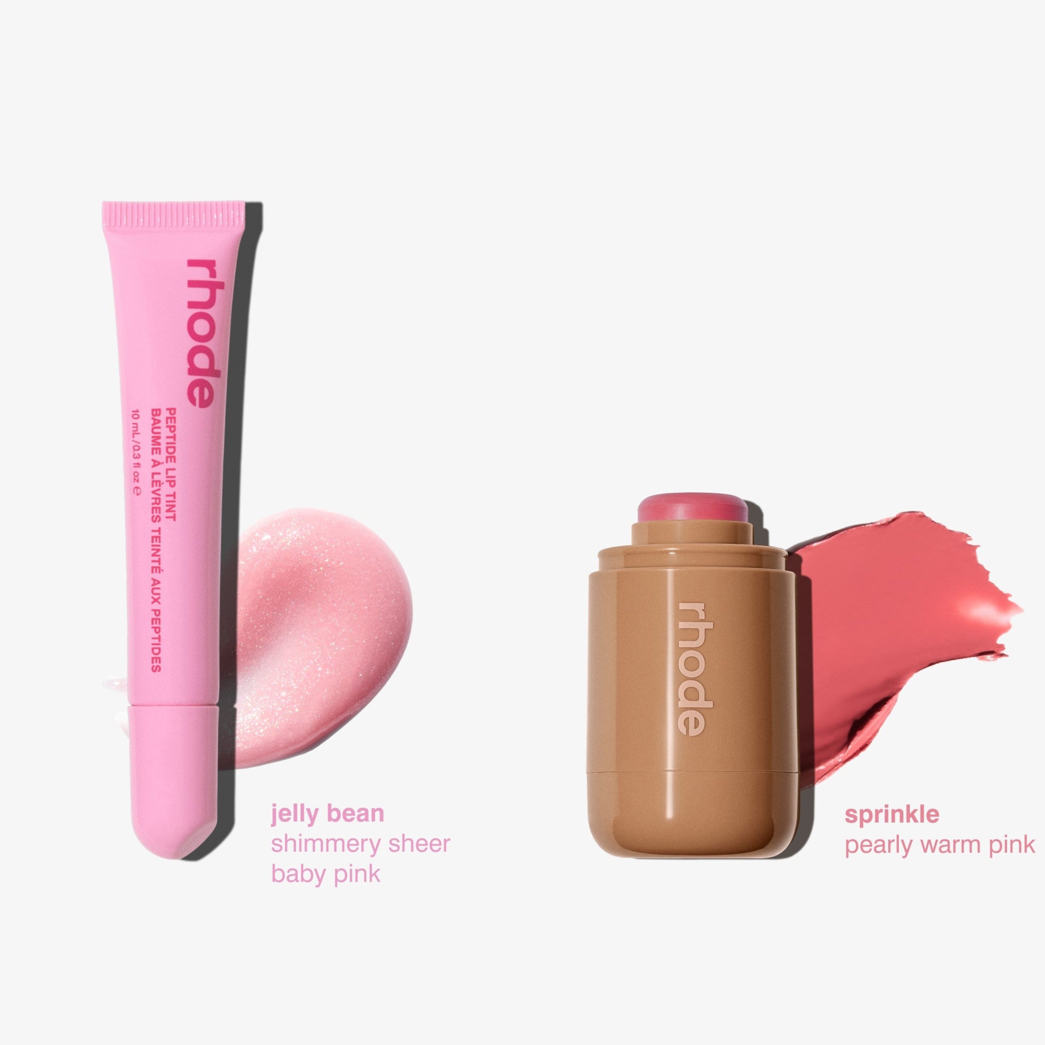 Rhode the duos 'sprinkle + jelly bean -  a shimmery pink pair  new new'