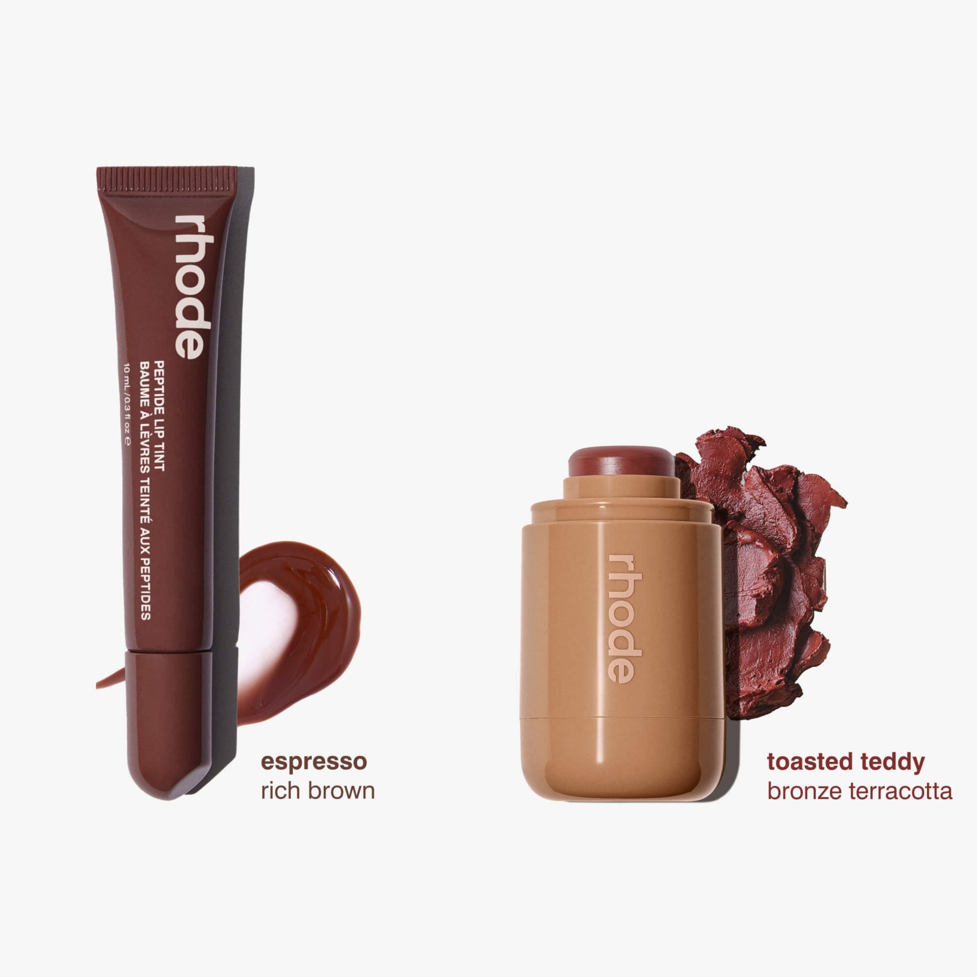 Rhode the duos 'toasted teddy + espresso -  a toasty brown pair'