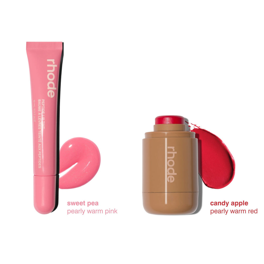 Rhode the duos 'candy apple + sweet pea -  a pinky red pai'