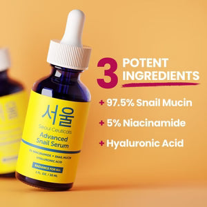 Seoul Ceuticals Korean Skin Care Niacinamide Advanced Snail Serum