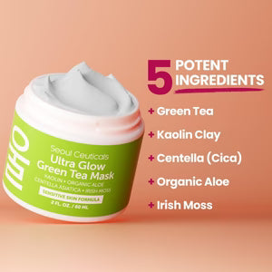 Seoul Ceuticals Korean Skin Care Ultra Glow Green Tea Mask