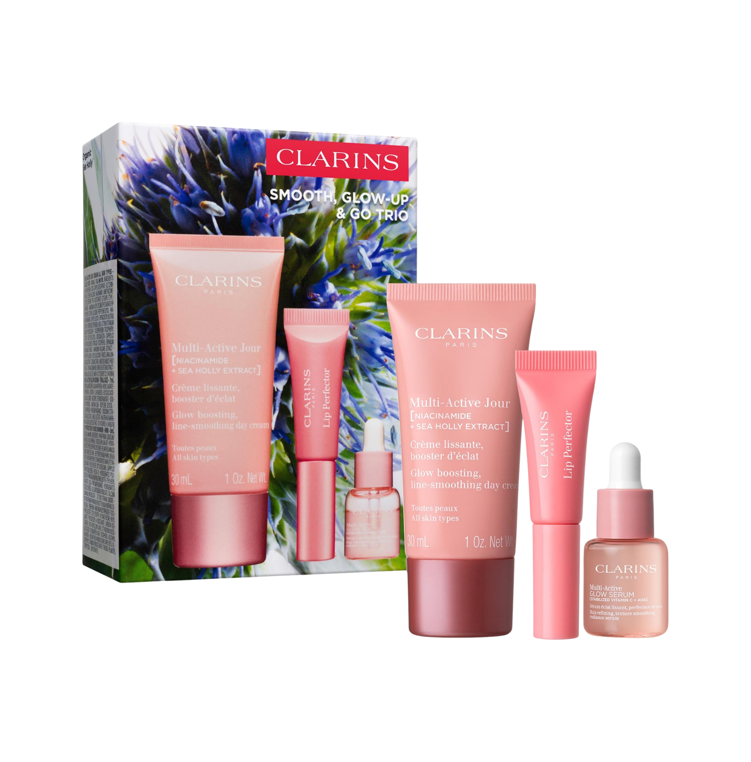 Clarins 'Smooth, Glow-Up & Go Set'