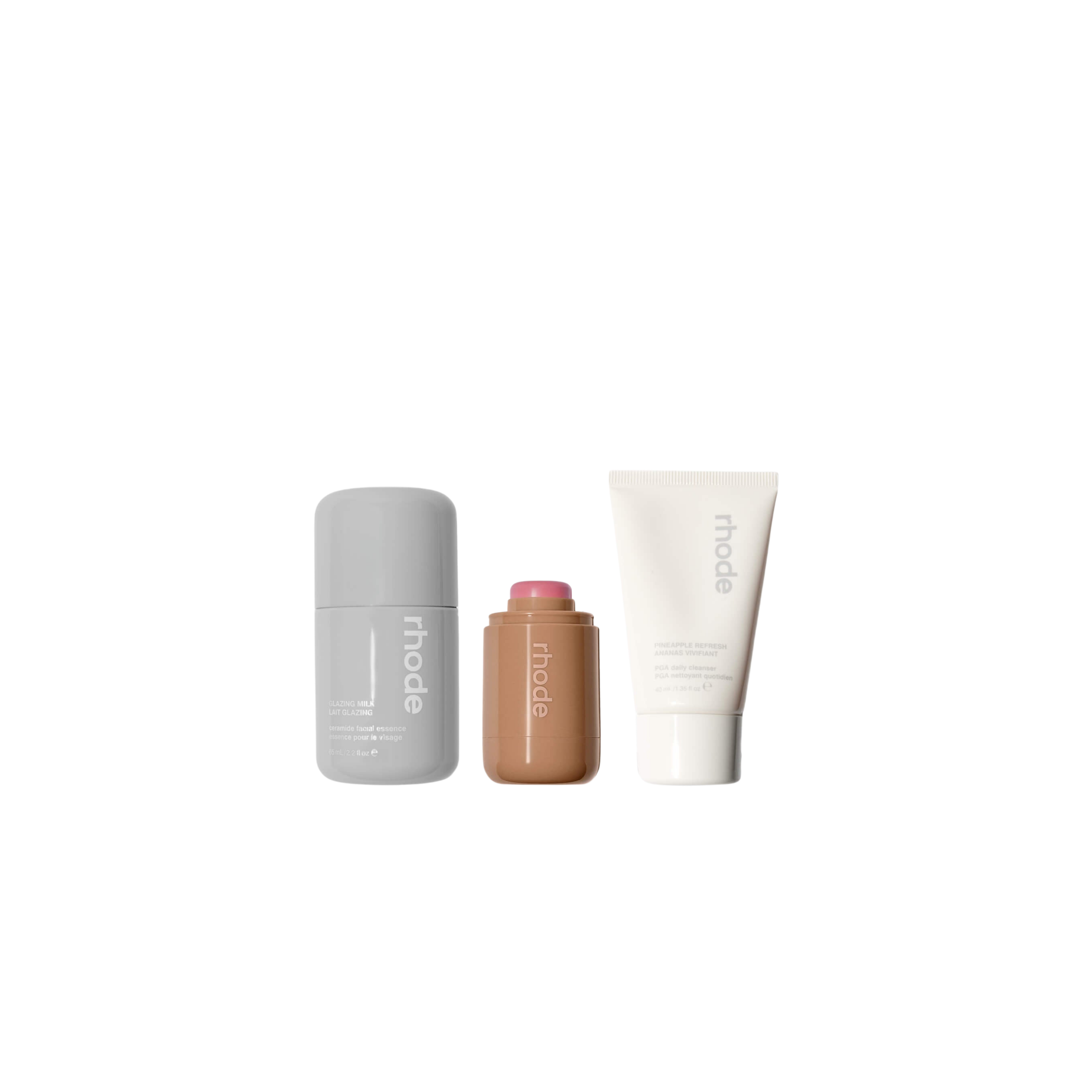 Rhode the glam on + off set